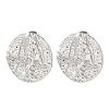 Textured 304 Stainless Steel Stud Earrings for Women SA-CBA0F84-02P-2