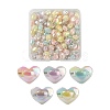 150Pcs 5 Colors Transparent Acrylic Beads X1-TACR-LS0001-09-1