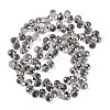 Electroplate Glass Beads Strands EGLA-D030-17W-4