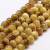 Natural Tiger Eye Bead Strands G-G735-23-6mm-03-1