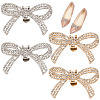 4Pcs 2 Colors Alloy Crystal Rhinestone Wedding Shoe Decorations FIND-CP0001-41A-1
