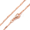 Triangle Brass Link Chain Necklaces for Women NJEW-G084-06RG-2