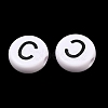 Opaque White Acrylic European Beads AC-CBA3BDD-01C-2