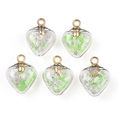 Glow in the Dark Luminous Glass Pendants GLAA-YWC0001-01E-1