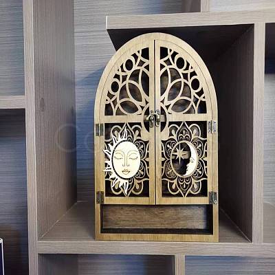 Sun and Moon Wall Mounted Crystal Display Case PW-WG42965-01-1