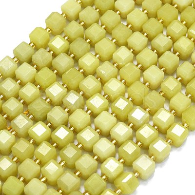 Natural Lemon Jade Beads Strands G-K389-A01-01-1