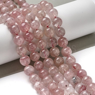 Natural Strawberry Quartz Beads Strands G-L595-C03-04-1