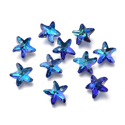Electroplate Glass Charms X-GLAA-H101-B-02-1