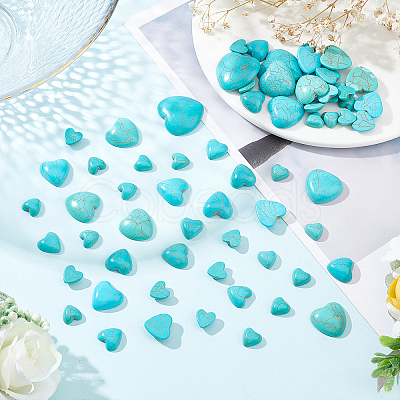 Synthetic Blue Turquoise Cabochons G-PH0001-89-1