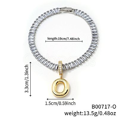 Fashionable Brass Charm Bracelets LI7211-15-1