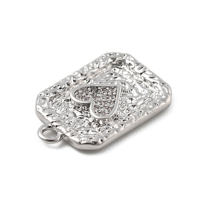 Brass Micro Pave Cubic Zirconia Pendants KK-D283-30P-01-1