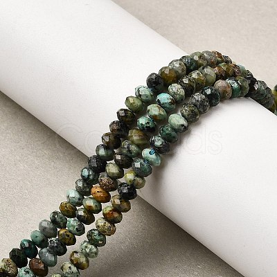 Natural African Turquoise(Jasper) Beads Strands G-F717-02B-01-1