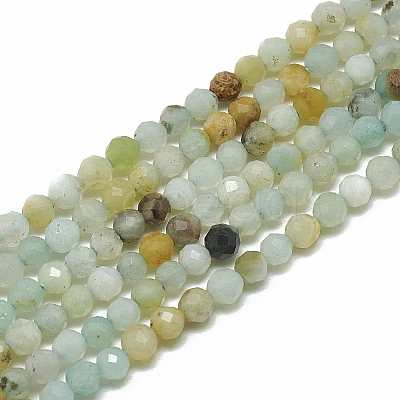 Nbeads 2 Strands Natural Flower Amazonite Beads Strands G-NB0004-59-1