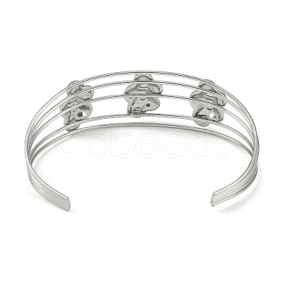 Non-Tarnish 304 Stainless Steel Hollow Open Cuff Bangles BJEW-Q348-03P-09-1