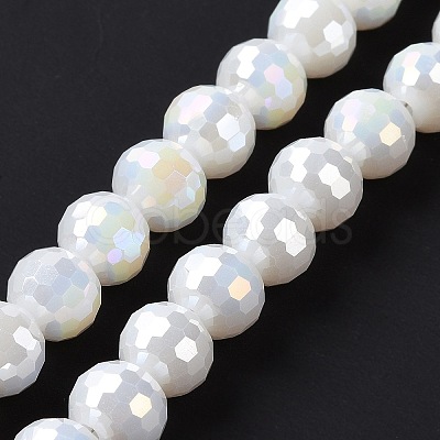 Electroplate Glass Beads Strands X-GLAA-E036-13E-1