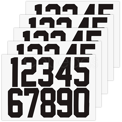 Number 0~9 PET Self-Adhesive Reflective Mailbox Stickers DIY-WH20010-26B-02-1