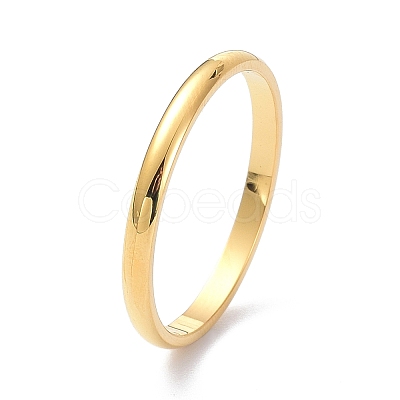 2mm Polished Plain Dome Finger Ring for Girl Women RJEW-C012-05B-G-1