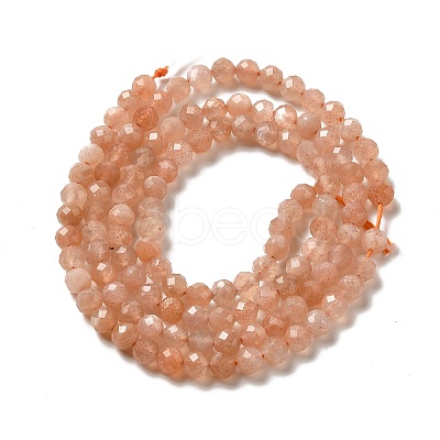 Natural Peach Moonstone Beads Strands X-G-J400-E16-02-3MM-01-1