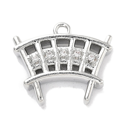 Brass Micro Pave Cubic Zirconia Charms KK-M102-54P-1