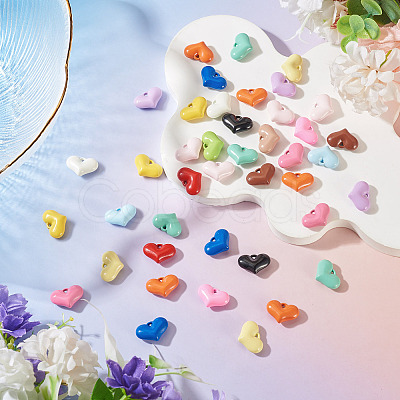 50Pcs Baking Paint Acrylic Pendants OACR-TA0004-83B-1