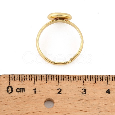 Brass Adjustable Finger Rings Findings KK-A272-07G-1