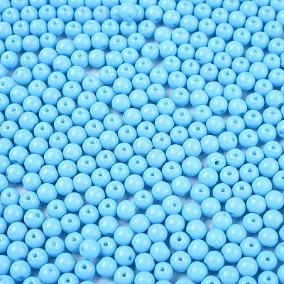 Opaque Baking Paint Glass Beads DGLA-T004-02Q-1