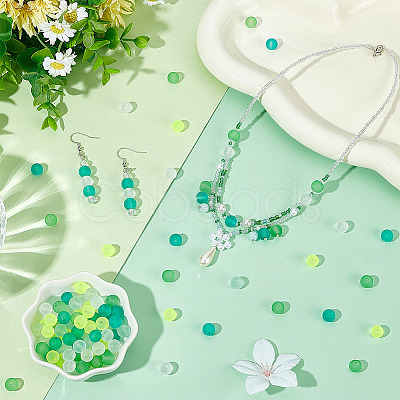5 Colors Transparent Glass Beads Sets FGLA-PH0001-11B-02-1
