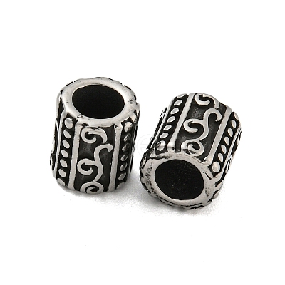 Column 304 Stainless Steel European Beads LS-STAS-E214-10AS-05-1