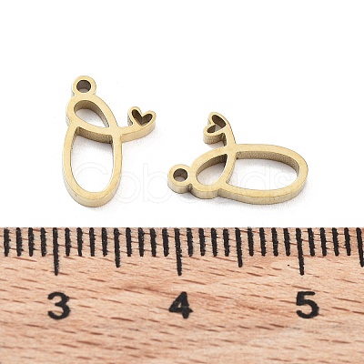 304 Stainless Steel Charms STAS-M327-02G-O-1