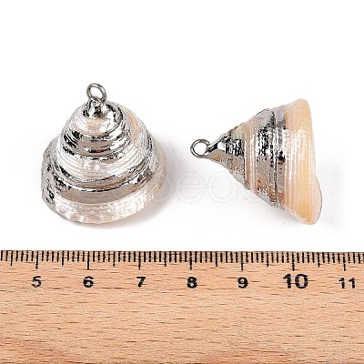 Natural Sea Shell Pendants SSHEL-N038-57-1