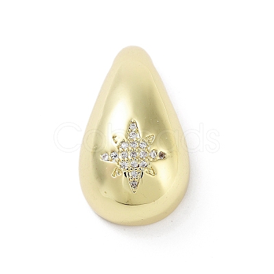Rack Plating Brass Micro Pave Clear Cubic Zirconia Pendants KK-H474-18G-11-1