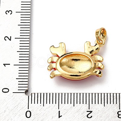 Brass Enamel Pendants X-KK-K305-04G-1