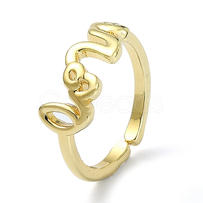 Brass Open Cuff Rings RJEW-B051-34G-1
