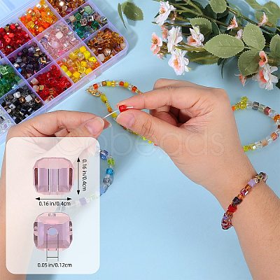 2 Bags Imitation Artificial Crystal Glass Beads GLAA-SZ0001-95B-09-1