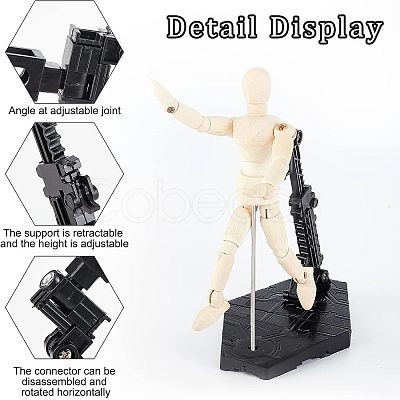 Plastic Assembled Action Figure Display Holders ODIS-WH0248-148-1