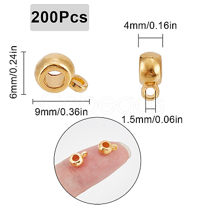 200Pcs Alloy Tube Bails FIND-SC0009-23G-1