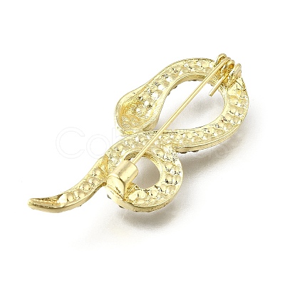Snake Aolly Rhinestone Brooches JEWB-V008-01LG-04-1