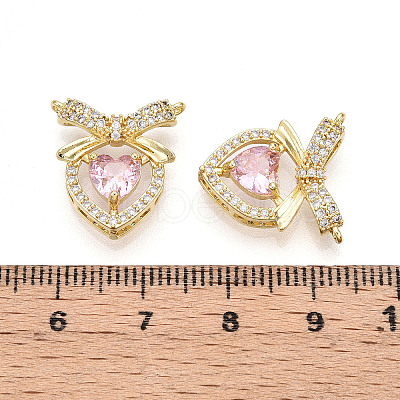 Brass Micro Pave Cubic Zirconia Pendants KK-T070-61B-1