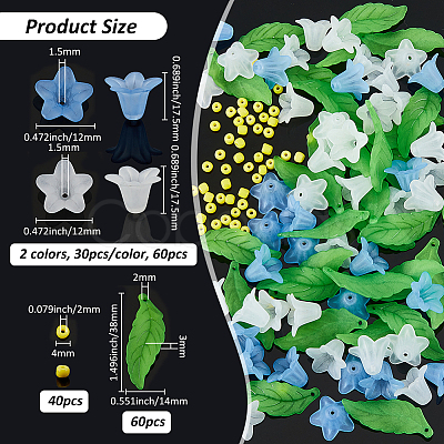 DIY Flower & Leaf Jewelry Making Findings Kits DIY-FH0007-94-1