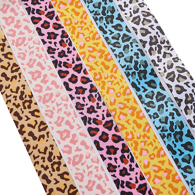 Leopard Printed Grosgrain Ribbons OCOR-TA0001-25-1