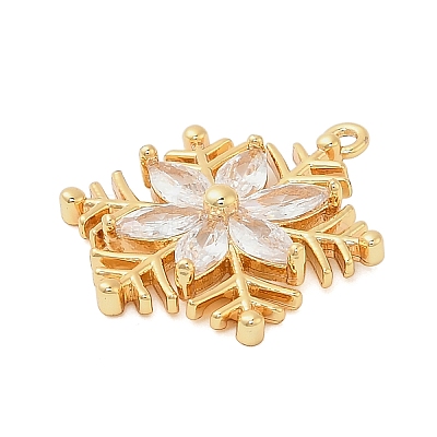 Brass Micro Pave Cubic Zirconia Pendatns KK-I380-02G-1
