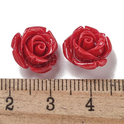 Synthetic Coral Dyed Carved Beads SHEL-I001-05D-11-1
