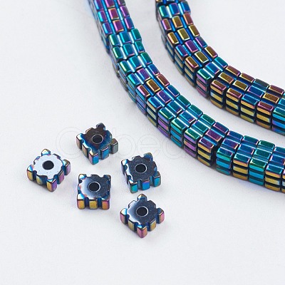 Electroplate Non-Magnetic Synthetic Hematite Beads Strands G-F562-02-B02-1