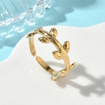 304 Stainless Steel Cuff Open Rings for Women RJEW-L341-02F-G-1