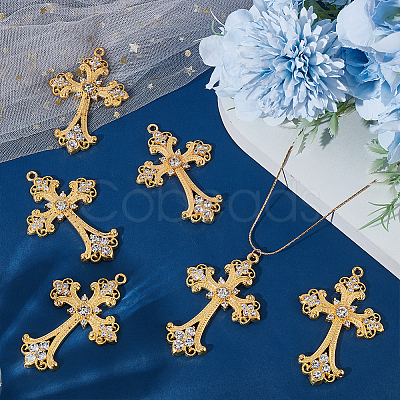 6Pcs Alloy Big Gothic Pendants ALRI-UN0001-05-1