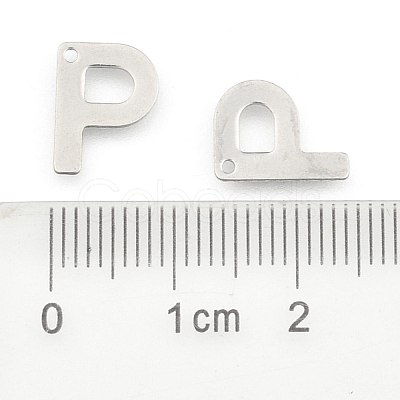 Tarnish Resistant 304 Stainless Steel Letter Charms STAS-O072-P-1