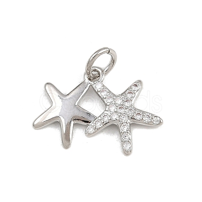 Brass Micro Pave Cubic Zirconia Pendants KK-A269-02D-P-1