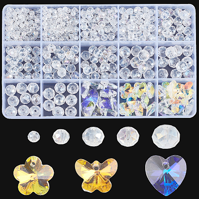 Glass Beads & Pendants Findings Kits GLAA-SC0002-92-1