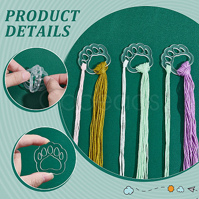 30Pcs Acrylic Thread Winding Boards AJEW-GA0008-06A-1