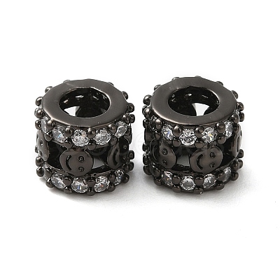 Rack Plating Brass Cubic Zirconia Beads KK-Z033-26B-1